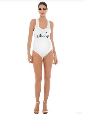 White Scoop-Back One-Piece Swimsuit